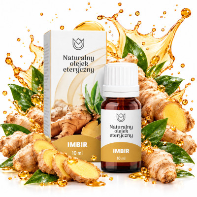 Naturalne Aromaty NATURALNY OLEJEK ETERYCZNY IMBIR imbirowy 10ml