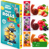 Bunny Ninja FRUIT ROLLS MINIONKI 45g TRUSKAWKA MALINA PORZECZKA zestaw 3szt
