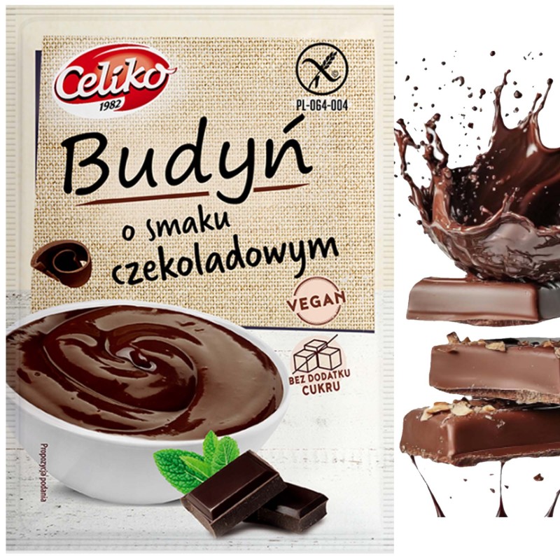 Celiko BUDYŃ CZEKOLADOWY bez cukru bez glutenu 40g