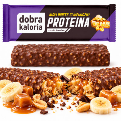 Dobra Kaloria BATON PROTEINOWY z niskim indeksem IG Z MCT BANOFFEE 45g