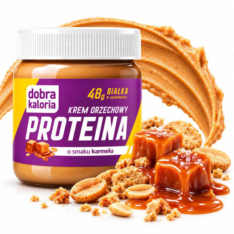 Dobra Kaloria KREM ORZECHOWY proteinowy PROTEINA KARMEL 200g