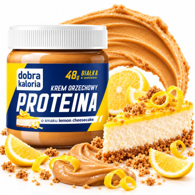 Dobra Kaloria KREM ORZECHOWY PROTEINA LEMON CHEESECAKE sernik cytrynowy 200g