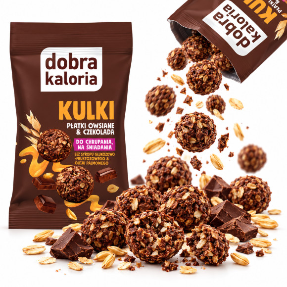Dobra Kaloria KULKI PŁATKI OWSIANE & CZEKOLADA z miodem 40g
