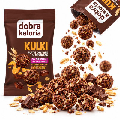 Dobra Kaloria KULKI PŁATKI OWSIANE & CZEKOLADA z miodem 40g
