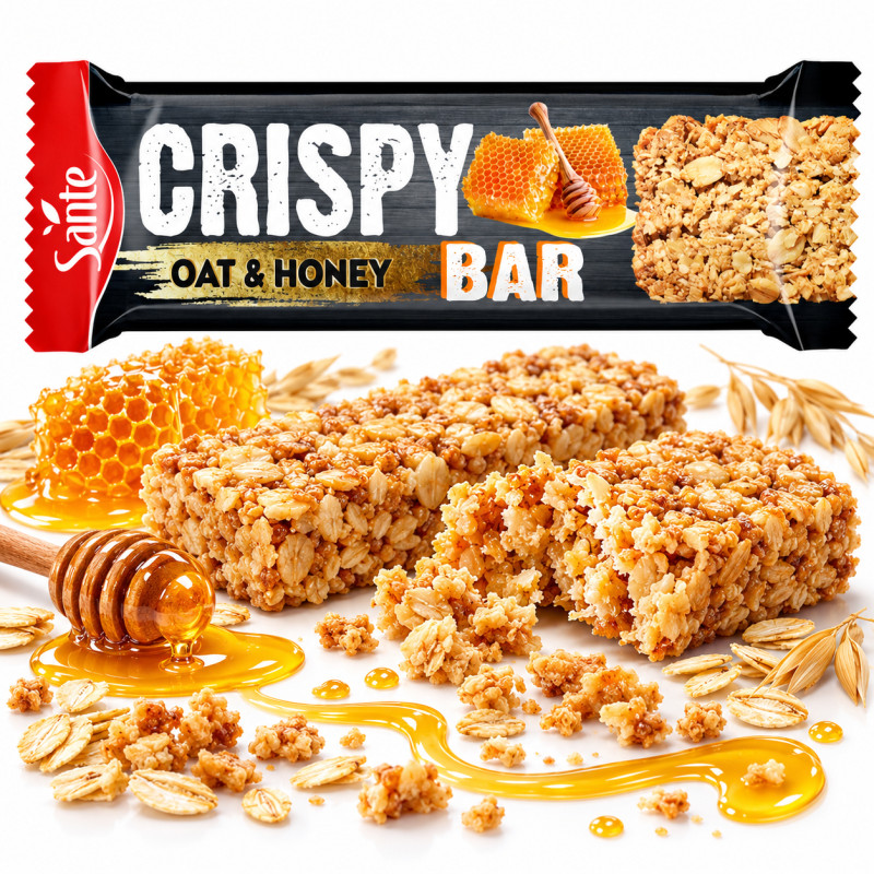 Sante CRISPY BAR BATON OWSIANY Z MIODEM 40G
