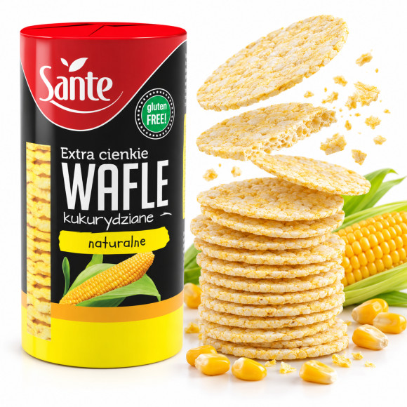 Sante WAFLE KUKURYDZIANE EXTRA CIENKIE bezglutenowe 120G