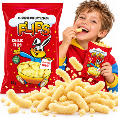 Sante FLIPS CHRUPKI KUKURYDZIANE NATURALNE bezglutenowe 50g