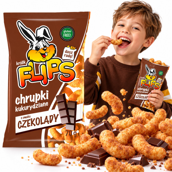 Sante FLIPS CHRUPKI KUKURYDZIANE CZEKOLADOWE bezglutenowe 70g
