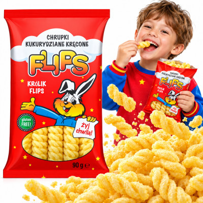Sante FLIPS CHRUPKI KUKURYDZIANE KRĘCOWE bezglutenowe 90g
