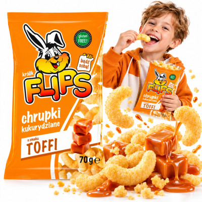 Sante FLIPS CHRUPKI KUKURYDZIANE TOFFi bezglutenowe 70g