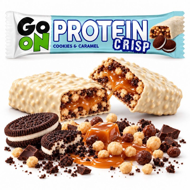 Sante GO ON BATON PROTEINOWY białkowy CRISP z ciasteczkami i karmelem 50g