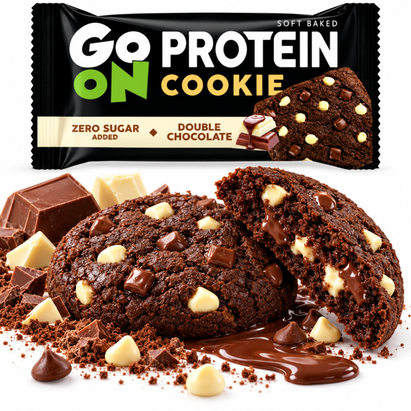 Sante GO ON CIASTKO PROTEINOWE bez cukru DOUBLE CHOCOLATE 50g