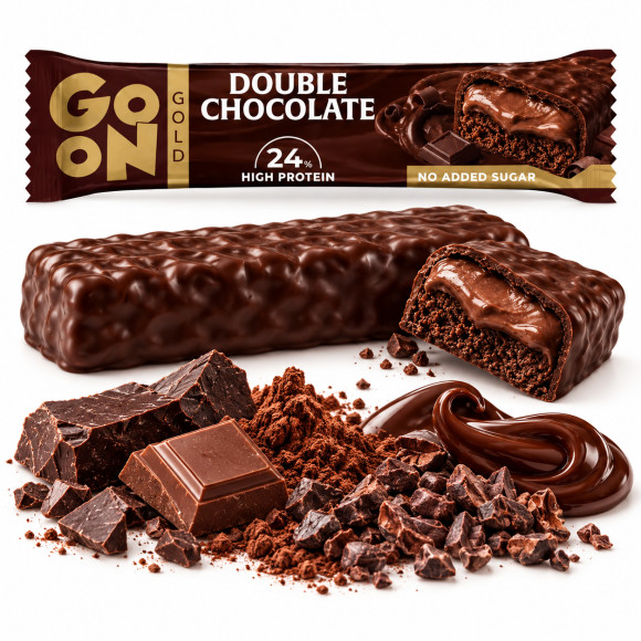 Sante GO ON GOLD BATON PROTEINOWY bez cukru DOUBLE CHOCOLATE 45g