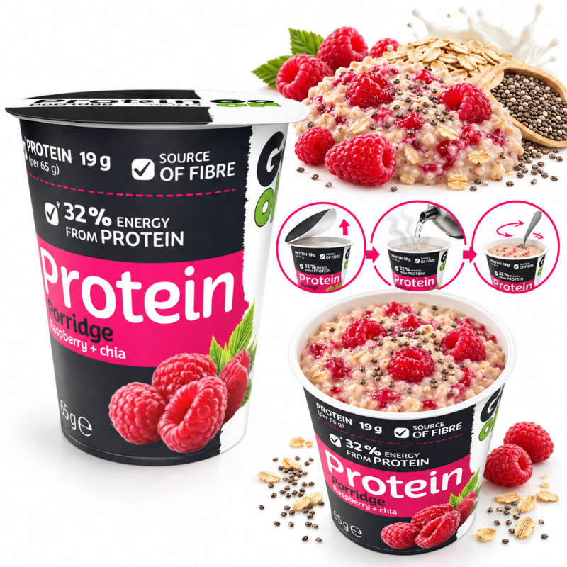Sante GO ON OWSIANKA PROTEINOWA Z MALINĄ I CHIA W KUBECZKU 65g