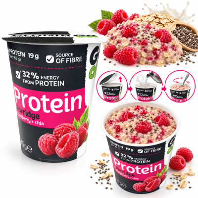 Sante GO ON OWSIANKA PROTEINOWA Z MALINĄ I CHIA W KUBECZKU 65g