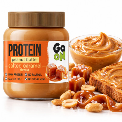 Sante GO ON PROTEIN PEANUT BUTTER wysokobiałkowy KREM SŁONY KARMEL 350g
