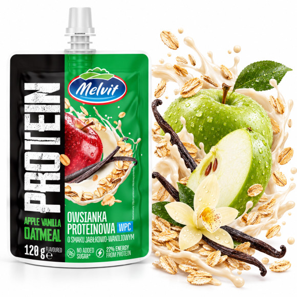 Melvit OWSIANKA PROTEINOWA JABŁKO WANILIA 120g tubka