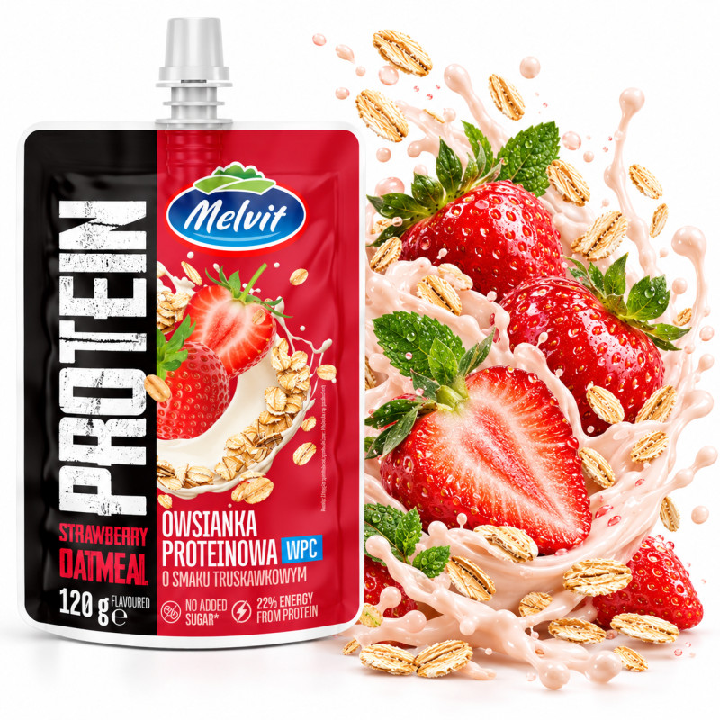 Melvit OWSIANKA PROTEINOWA TRUSKAWKA 120g tubka