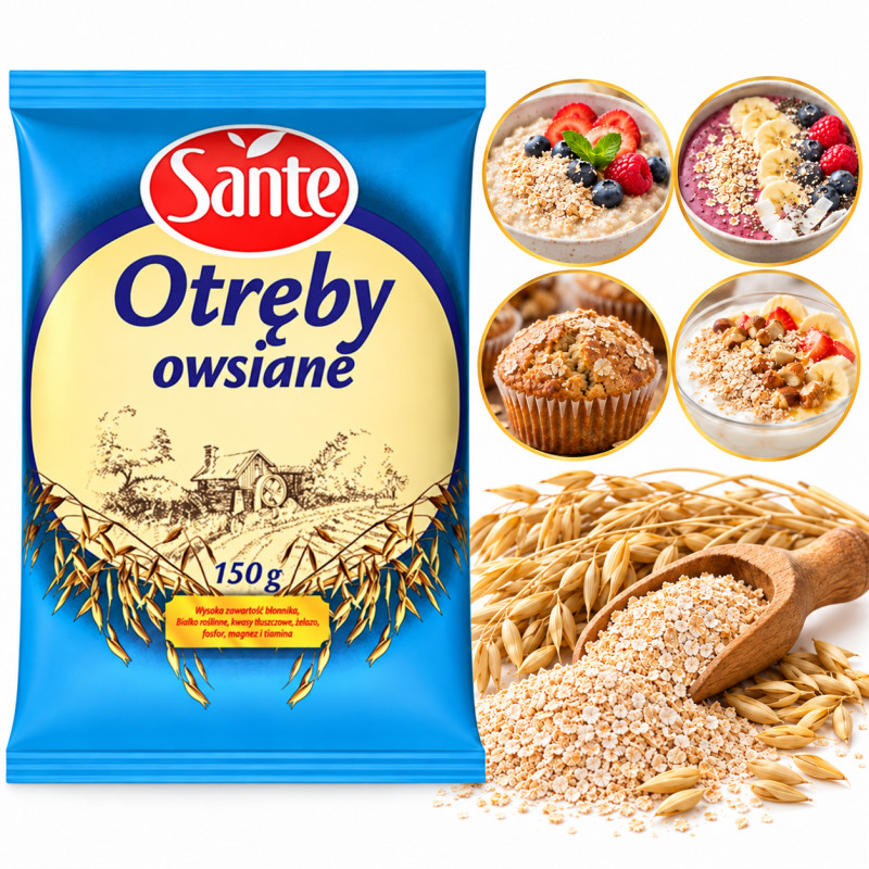 Sante OTRĘBY OWSIANE STABILIZOWANE 150g