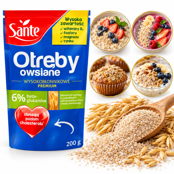 Sante OTRĘBY OWSIANE WYSOKOBŁONNIKOWE 200g
