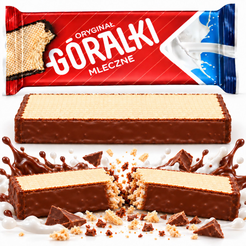 GÓRALKI MLECZNE WAFLE WAFELKI original 45G - 1 sztuka