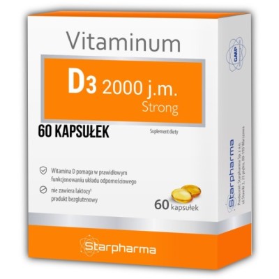 Starpharma VITAMINUM D witamina D 2000 Strong 60 kapsułek