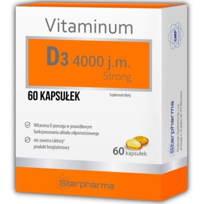 Starpharma VITAMINUM D3 4000 witamina D3 Strong 60 kapsułek