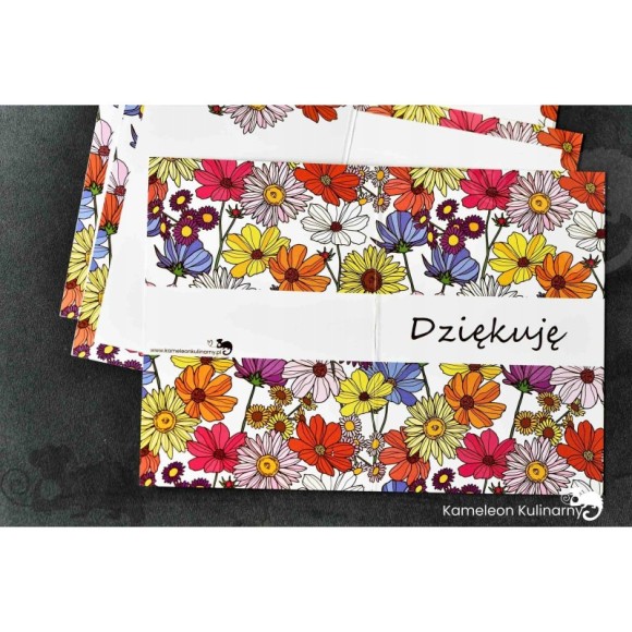 BILECIK DO PREZENTU ZAWIESZKA Karnet kartka kwiatowa 7x10cm