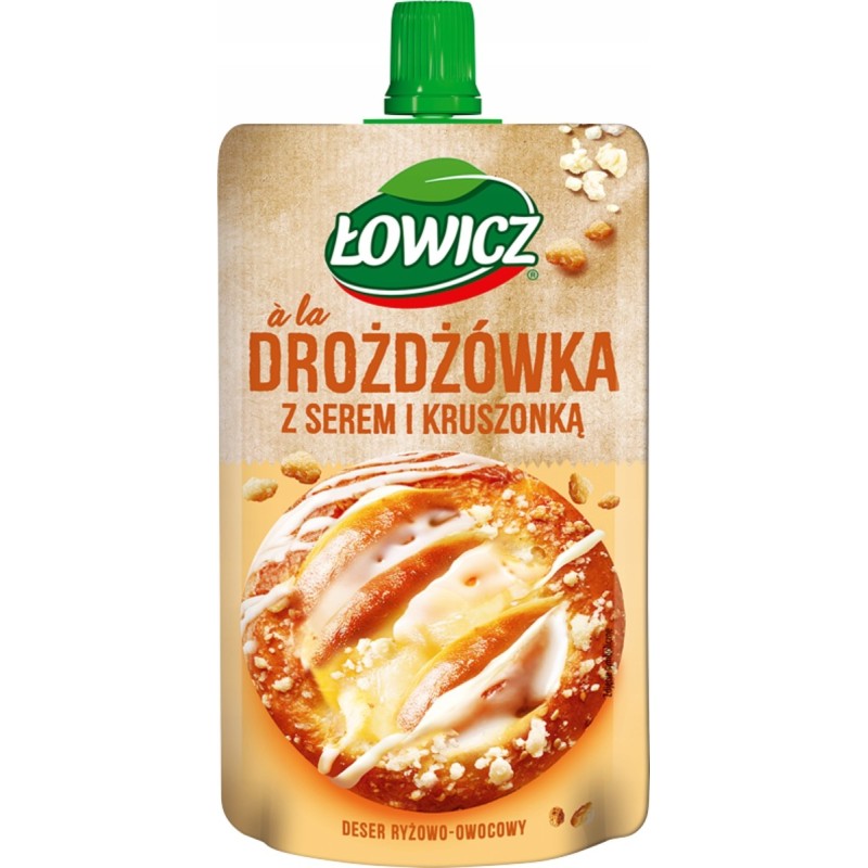 ŁOWICZ - MUS - DROŻDŻÓWKA Z SEREM KRUSZONKĄ 100g KRÓTKA DATA