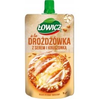 ŁOWICZ - MUS - DROŻDŻÓWKA Z SEREM KRUSZONKĄ 100g KRÓTKA DATA