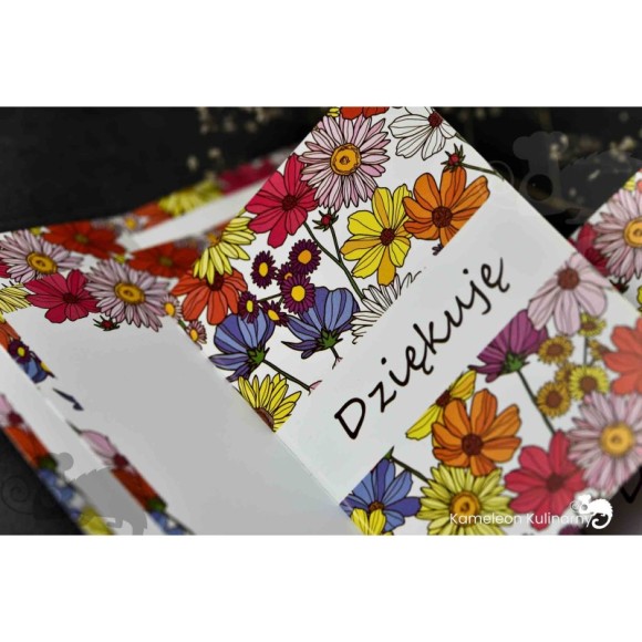 BILECIK DO PREZENTU ZAWIESZKA Karnet kartka kwiatowa 7x10cm