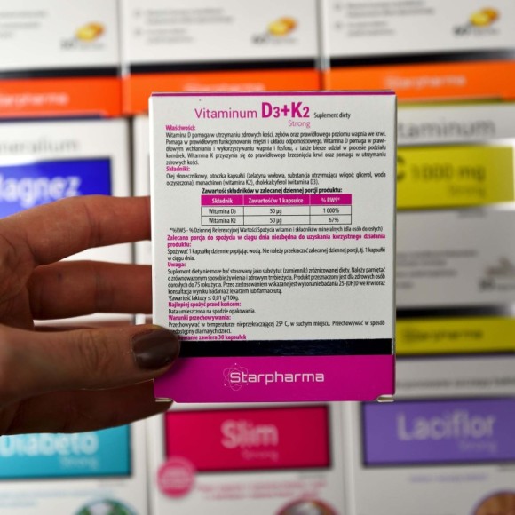 Starpharma WITAMINUM witamina D3 + K2 STRONG 30 kapsułek