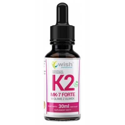 Wish WITAMINA K2 MK7 FORTE Z NATTO 50µg W KROPLACH 30ml 450