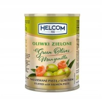 Helcom OLIWKI ZIELONE NADZIEWANE ŁOSOSIEM łosoś 300ml puszka