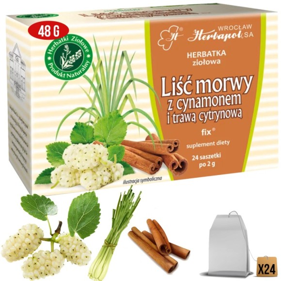 Herbapol HERBATA ZIOŁOWA MORWA cynamon  trawa cytrynowa 24