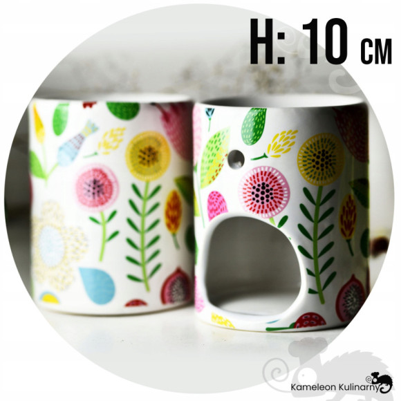 KOMINEK zapachowy CERAMICZNY na olejki woski tea lighty KOLOROWY kwiaty KOMINEK zapachowy CERAMICZNY na olejki woski tea lighty KOLOROWY kwiaty