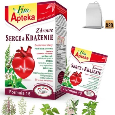 MALWA FITO APTEKA ZDROWE SERCE KRĄŻENIE zioła x20 - FORMUŁA