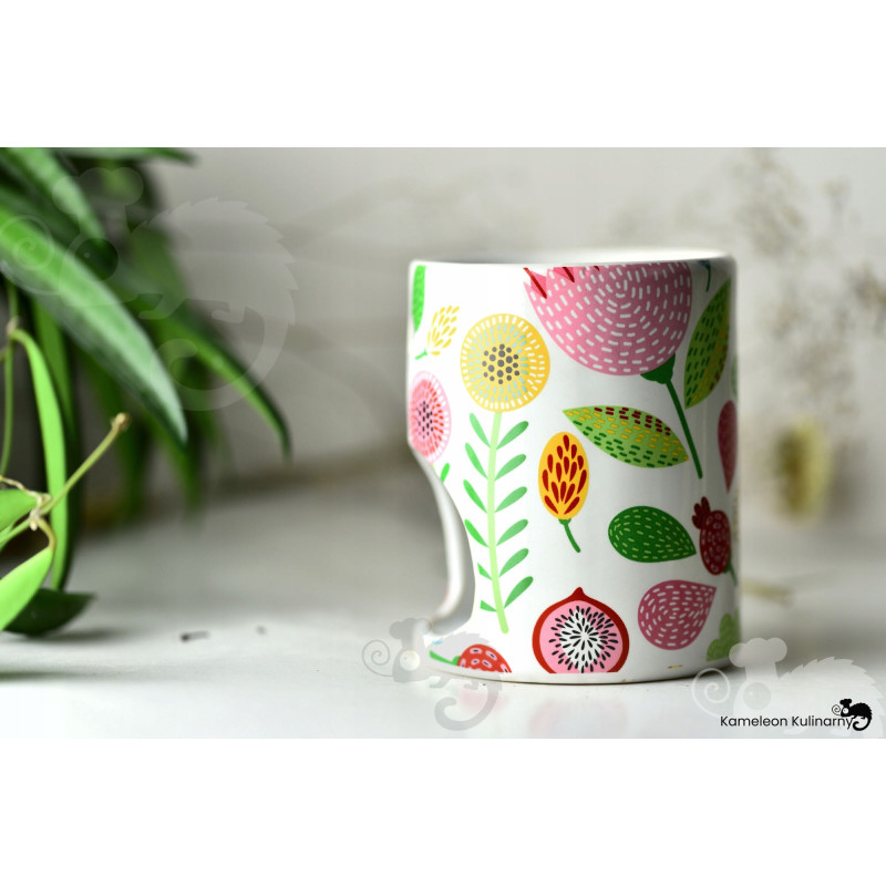 KOMINEK zapachowy CERAMICZNY na olejki woski tea lighty KOLOROWY kwiaty