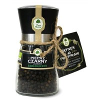 PIEPRZ CZARNY ziarno ziarnisty EKOLOGICZNY 90g + MŁYNEK w