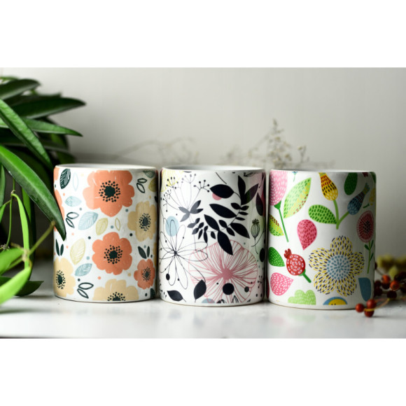 KOMINEK zapachowy CERAMICZNY na olejki woski tea lighty KOLOROWY kwiaty KOMINEK zapachowy CERAMICZNY na olejki woski tea lighty KOLOROWY kwiaty