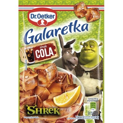 Dr.Oetker Shrek GALARETKA smak COLA KOLA o smaku COLI KOLI