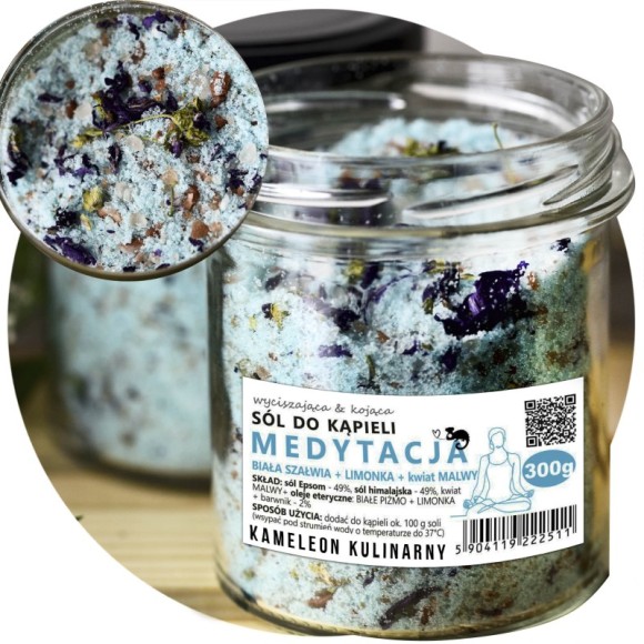 KAMELEON KULINARNY sól do kąpieli MEDYTACJA 300g (słoik)