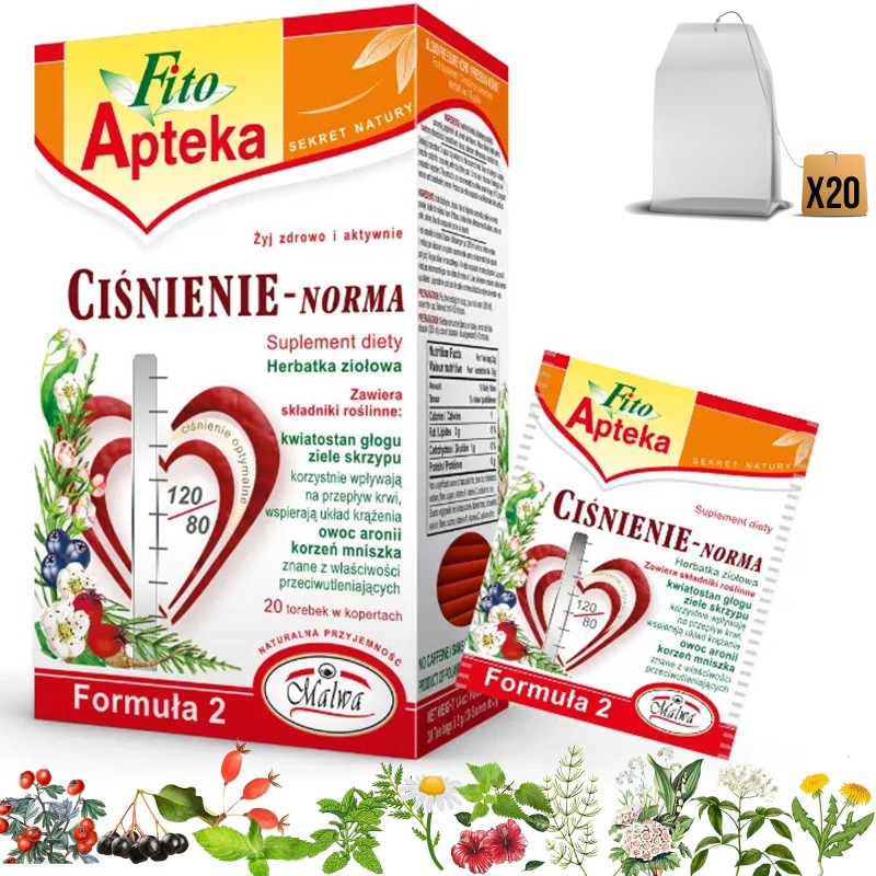 MALWA FITO APTEKA CIŚNIENIE NORMA mieszanka ziół 40g 20