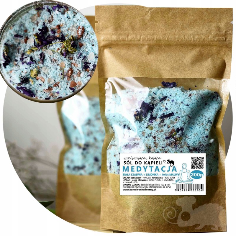 KAMELEON KULINARNY sól do kąpieli MEDYTACJA 200g malwa +