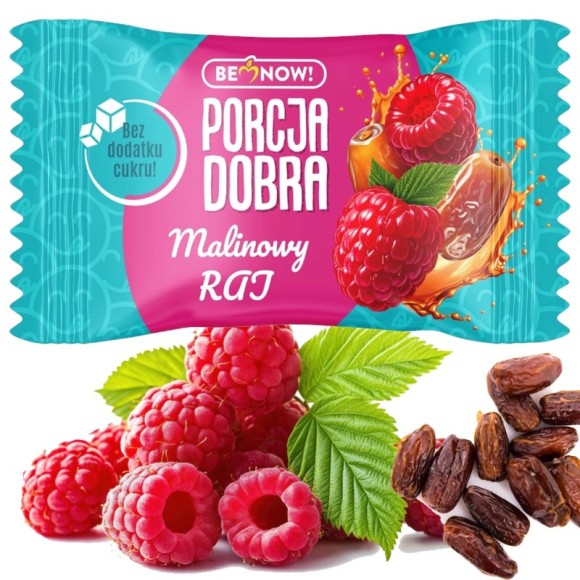 PORCJA DOBRA A LA BATONIK Przekąska daktylowa MALINOWY RAJ