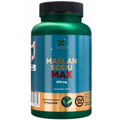 Lanco MAŚLAN SODU MAX 1300mg w porcji 60kaps wparcie