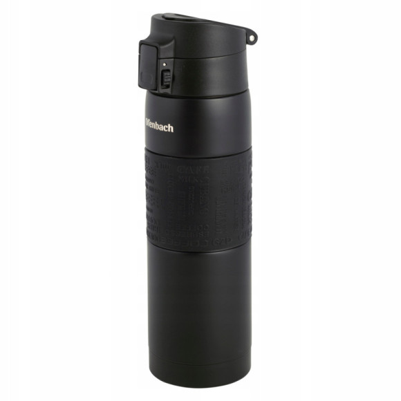KUBEK TERMICZNY BIDON TERMOS 480ml CZERWONY dla sportowców stalowy OFENBACH