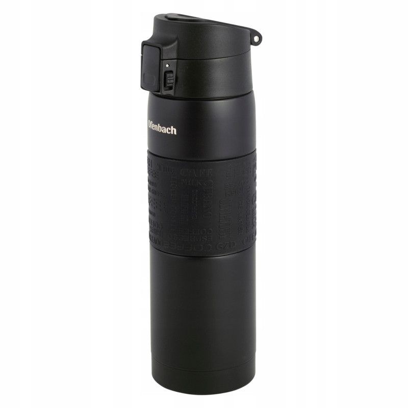 KUBEK TERMICZNY BIDON TERMOS 480ml CZERWONY dla sportowców stalowy OFENBACH