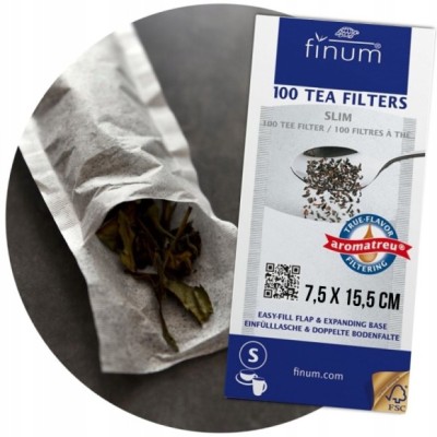 FINUM FILTRY DO HERBATY papierowe SLIM SMALL małe (7,5 x