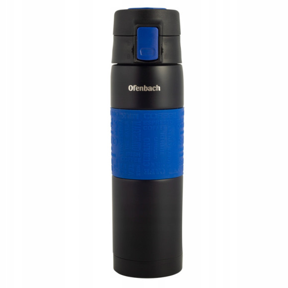 KUBEK TERMICZNY BIDON TERMOS 480ml NIEBIESKI sportowy stalowy OFENBACH KUBEK TERMICZNY BIDON TERMOS 480ml NIEBIESKI sportowy stalowy OFENBACH